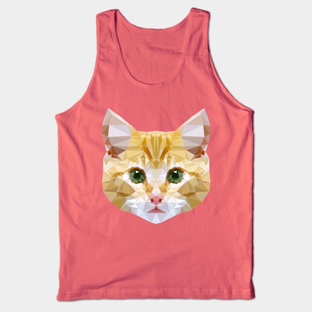 Low Poly Kitty Cat Tank Top by SchaubDesign